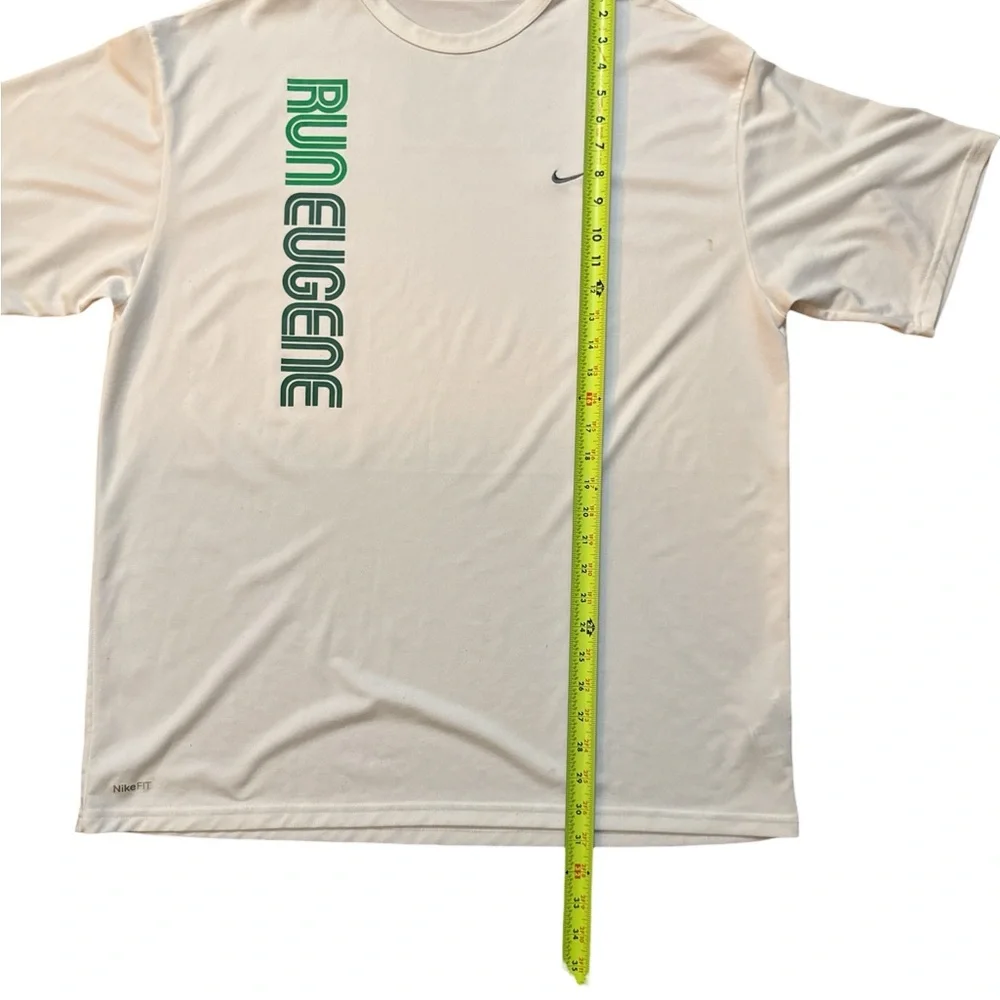 Nike Y2K “Run Eugene” Men’s Dri-Fit White T-Shirt Size XL‎ Double Sided Athletic